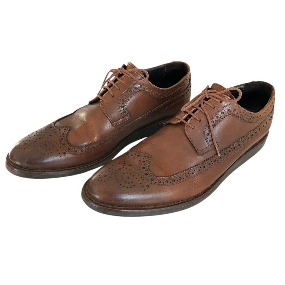 To Boot New York Oxford Brogue Wingtip Dress Shoes Brown Men's 12 Adam Derrick